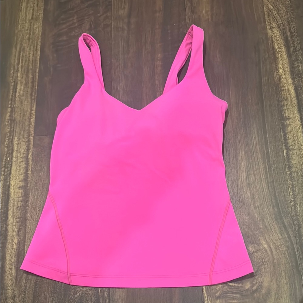 Lululemon Athletica sonic pink align tank top size 4 NEVER WARN